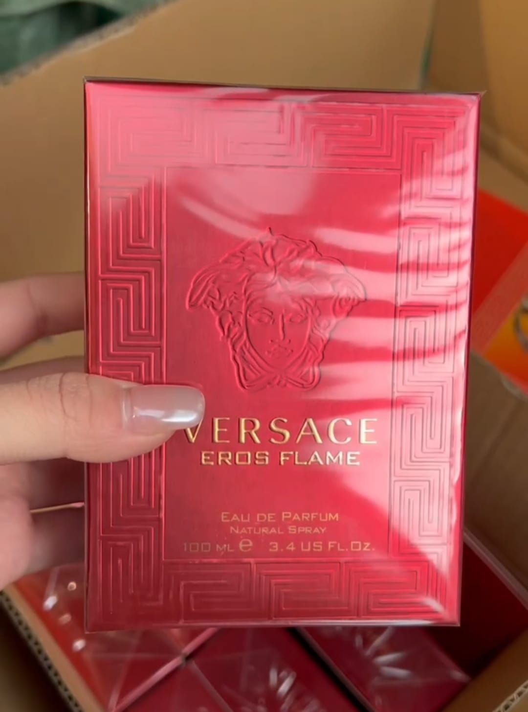 Versace Eros Flame Eau de Parfum for Men 100ml / 3.4 oz – Red Luxury Fragrance