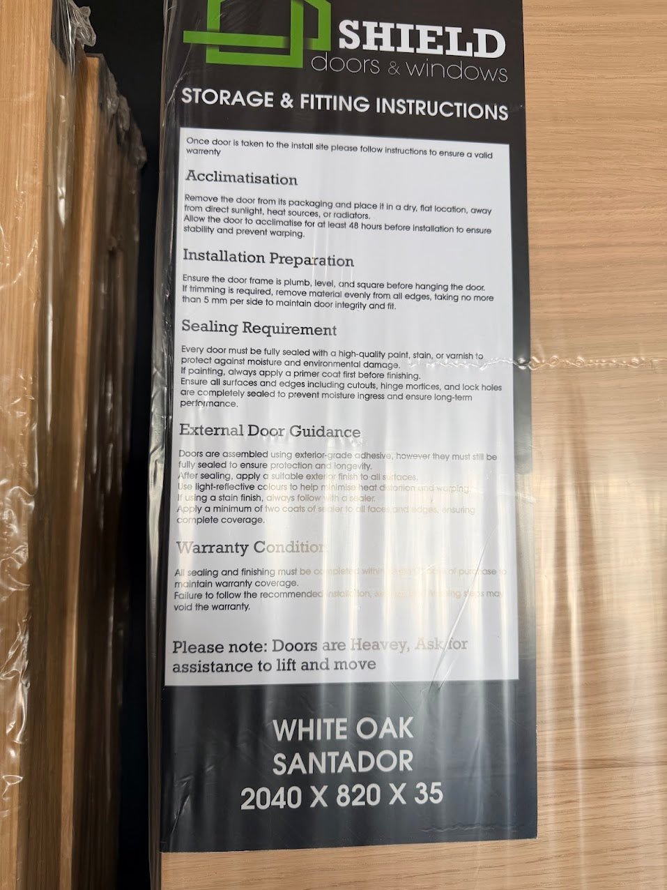 Santador White Oak Internal Door
