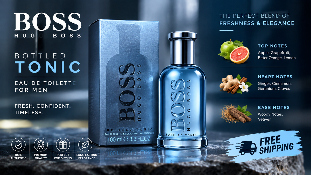 Hugo Boss BOSS Bottled Tonic Eau de Toilette for Men – 100 ml / 3.3 oz
