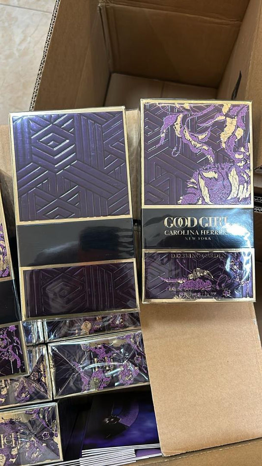 Carolina Herrera Good Girl Dazzling Garden Eau de Parfum 80ml 2.7 fl oz purple and gold perfume box.