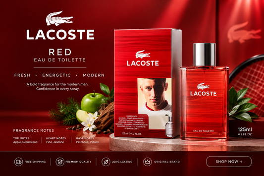 Lacoste Red Eau de Toilette for Men 125ml / 4.2 fl oz